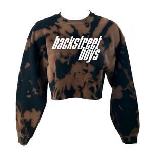 BACKSTREET BOYS Band Pop Rock Rap Acid Wash Cropped Crop Top Crewneck Sweatshirt